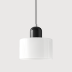 Geometric Glass Pendant Light, Colored Bauhaus Shade, Kitchen Island Lamp