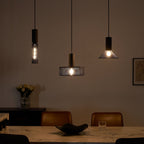Concrete Pendant Light, Industrial Cement Ceiling Lamp, Black Grey, Kitchen