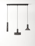 Concrete Pendant Light, Industrial Cement Ceiling Lamp, Black Grey, Kitchen