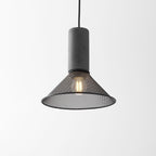 Concrete Pendant Light, Industrial Cement Ceiling Lamp, Black Grey, Kitchen