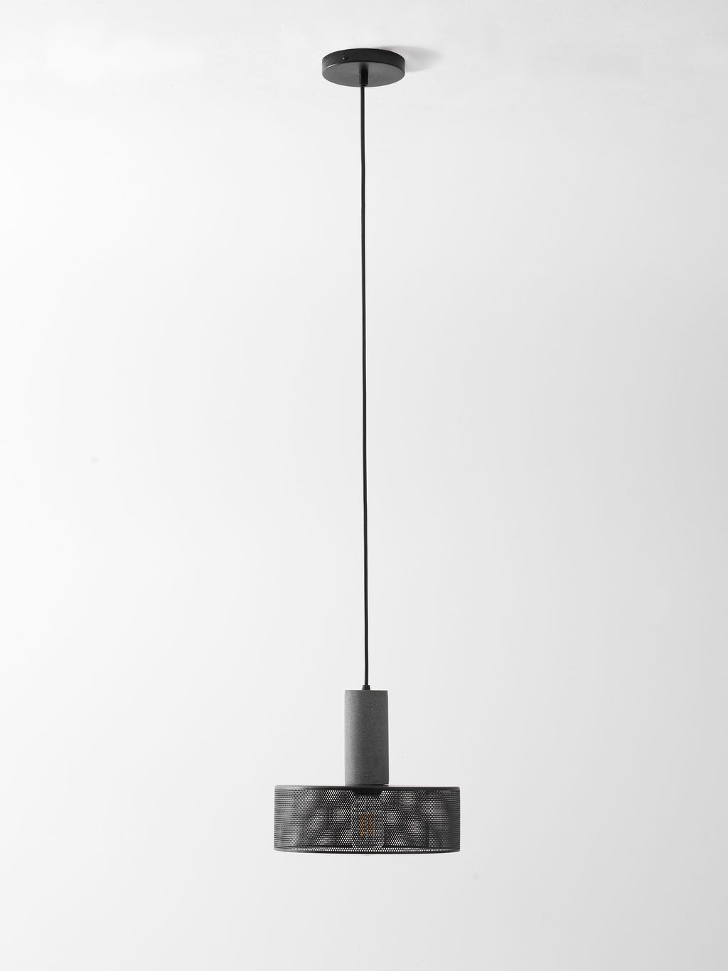 Concrete Pendant Light, Industrial Cement Ceiling Lamp, Black Grey, Kitchen
