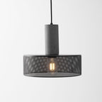 Concrete Pendant Light, Industrial Cement Ceiling Lamp, Black Grey, Kitchen