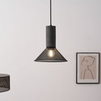 Concrete Pendant Light, Industrial Cement Ceiling Lamp, Black Grey, Kitchen