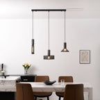 Concrete Pendant Light, Industrial Cement Ceiling Lamp, Black Grey, Kitchen