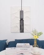 Concrete Pendant Light, Industrial Cement Ceiling Lamp, Black Grey, Kitchen
