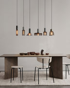 Concrete Pendant Light, Industrial Cement Ceiling Lamp, Black Grey, Kitchen