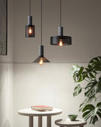 Concrete Pendant Light, Industrial Cement Ceiling Lamp, Black Grey, Kitchen