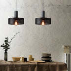 Concrete Pendant Light, Industrial Cement Ceiling Lamp, Black Grey, Kitchen