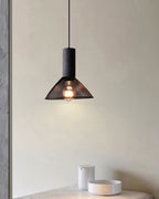 Concrete Pendant Light, Industrial Cement Ceiling Lamp, Black Grey, Kitchen
