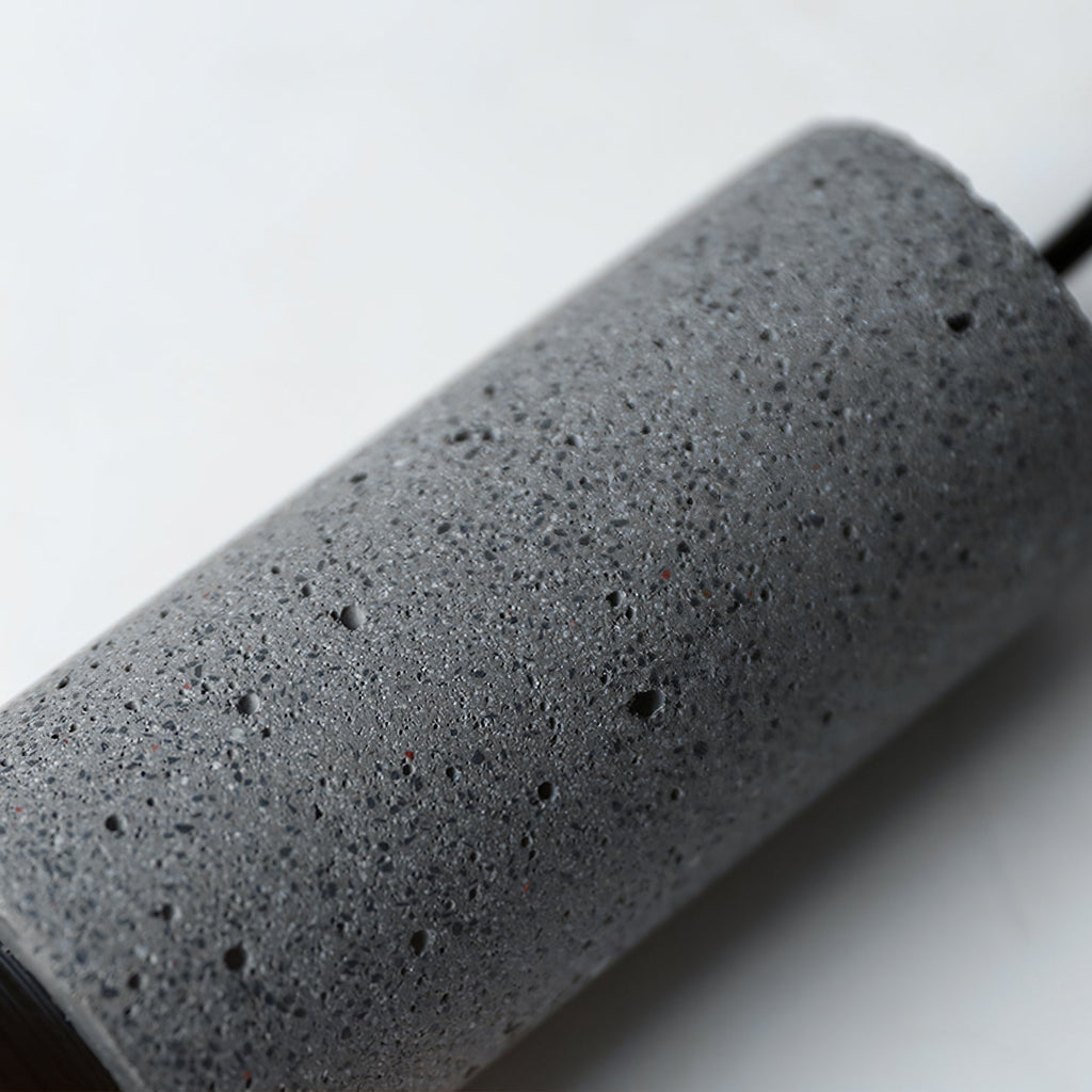 Concrete Pendant Light, Industrial Cement Ceiling Lamp, Black Grey, Kitchen