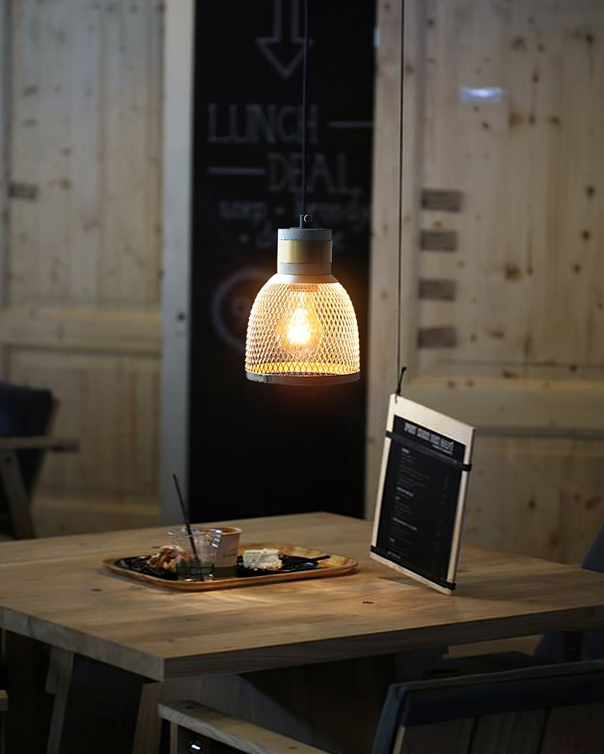 Concrete Pendant Light, Industrial Cement Ceiling Lamp, Black Grey, Kitchen