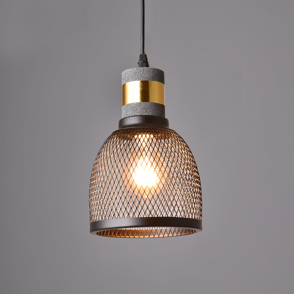 Concrete Pendant Light, Industrial Cement Ceiling Lamp, Black Grey, Kitchen