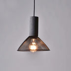 Concrete Pendant Light, Industrial Cement Ceiling Lamp, Black Grey, Kitchen