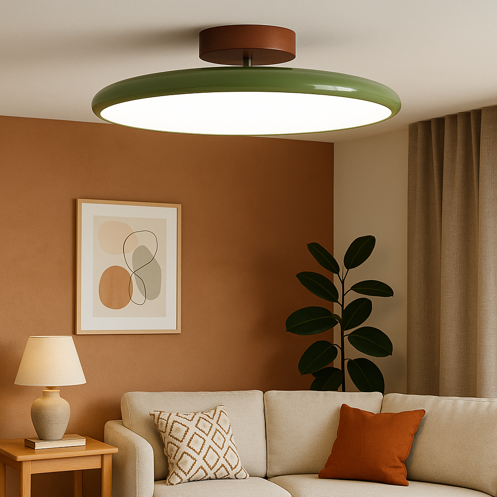 Adjustable LED Ceiling Spotlight, Integrated, Modern Kitchen Light, Green Beige