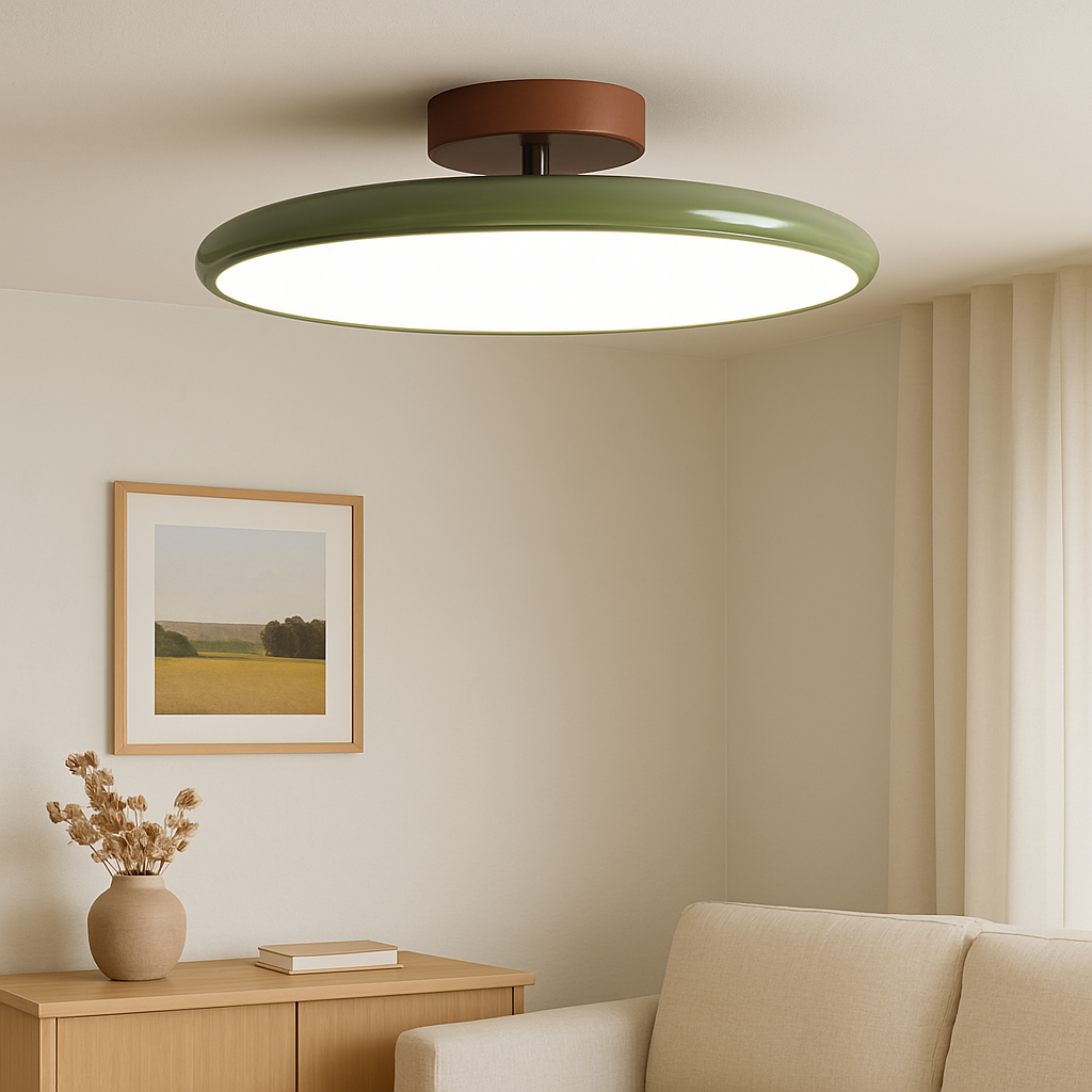 Adjustable LED Ceiling Spotlight, Integrated, Modern Kitchen Light, Green Beige