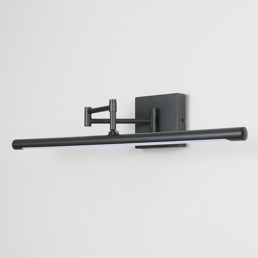 Swing Arm LED Vanity Light, Matte Black, Adjustable, Bathroom Mirror