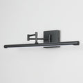 Swing Arm LED Vanity Light, Matte Black, Adjustable, Bathroom Mirror