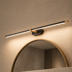 Linear Wall Sconce, Adjustable LED, Gold Black, Dimmable, Modern Bathroom