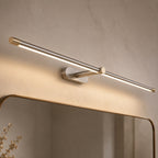 Linear Wall Sconce, Adjustable LED, Gold Black, Dimmable, Modern Bathroom