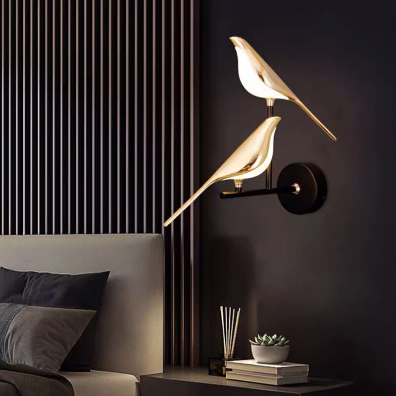 Bird Wall Sconce, Adjustable Brightness LED, Magnetic Modern Accent Light
