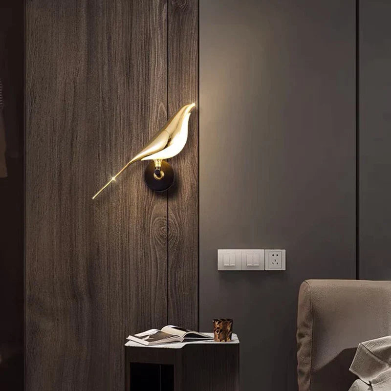 Bird Wall Sconce, Adjustable Brightness LED, Magnetic Modern Accent Light