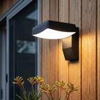 Outdoor Wall Sconce, IP65 Adjustable LED, Square Round, Aluminum