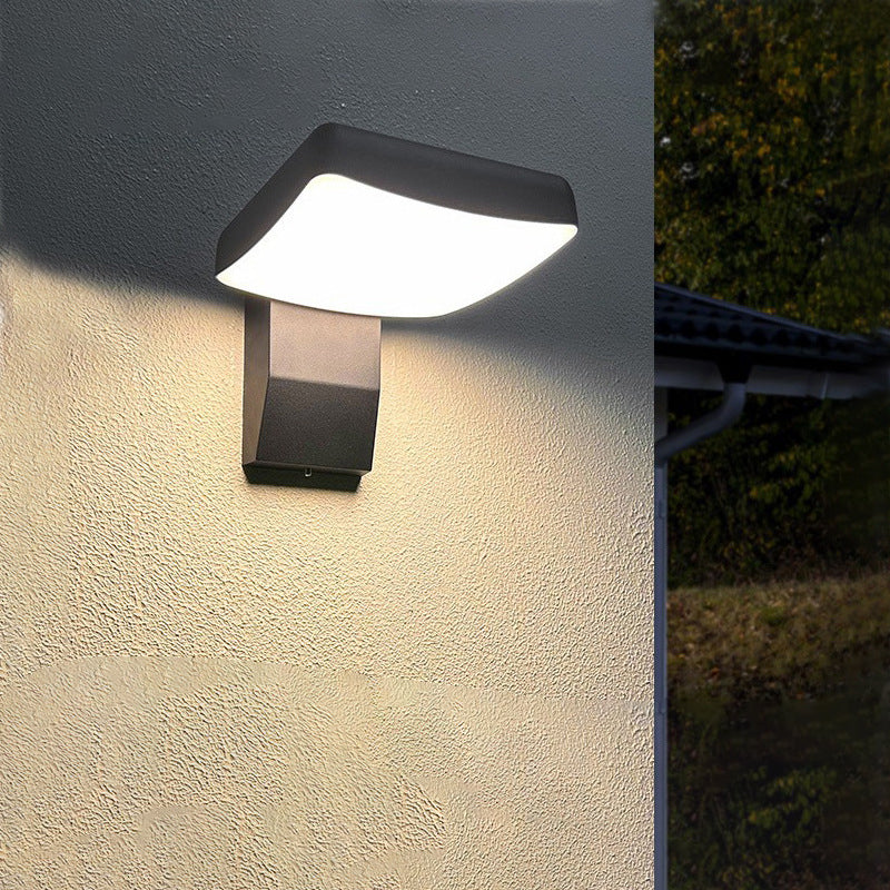 Outdoor Wall Sconce, IP65 Adjustable LED, Square Round, Aluminum