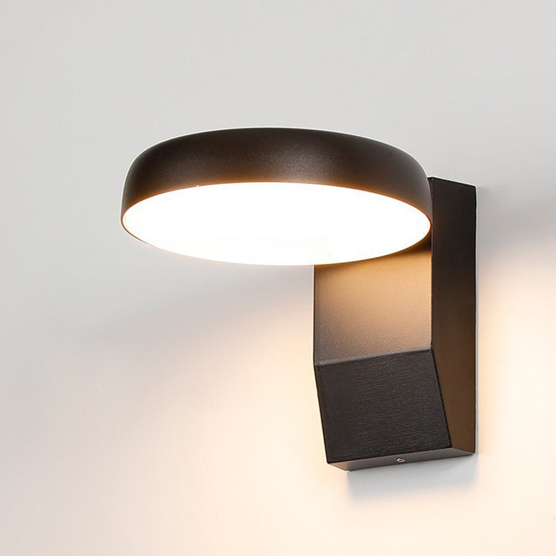 Outdoor Wall Sconce, IP65 Adjustable LED, Square Round, Aluminum
