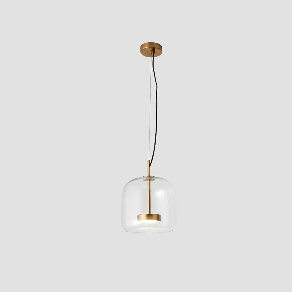 Modern Glass Pendant Light, LED Hanging Ceiling Lamp, Warm Kitchen Island
