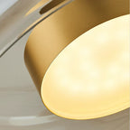 Modern Glass Pendant Light, LED Hanging Ceiling Lamp, Warm Kitchen Island