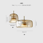 Modern Glass Pendant Light, LED Hanging Ceiling Lamp, Warm Kitchen Island