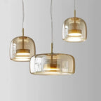 Modern Glass Pendant Light, LED Hanging Ceiling Lamp, Warm Kitchen Island