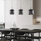 Modern Glass Pendant Light, LED Hanging Ceiling Lamp, Warm Kitchen Island